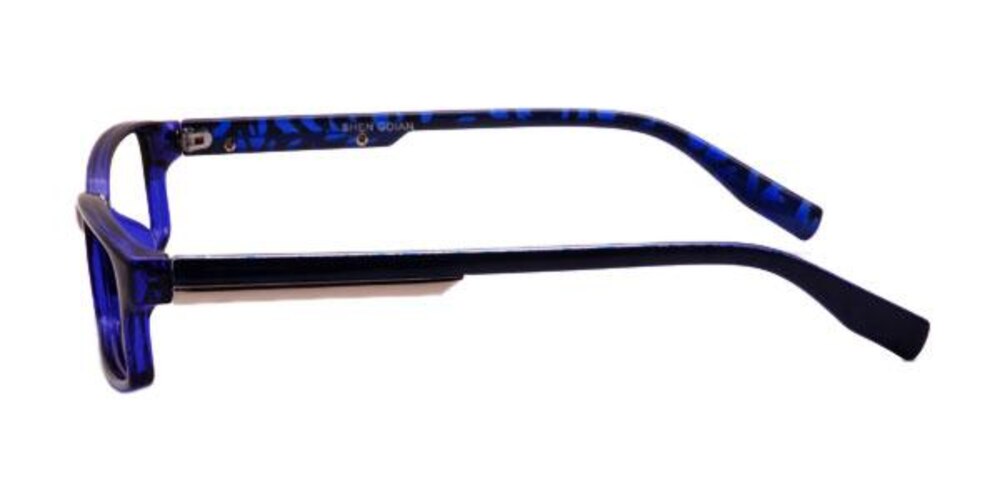 Gingras Black/Blue Rectangle Plastic Eyeglasses