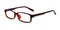 Gingras Black/Brown Rectangle Plastic Eyeglasses