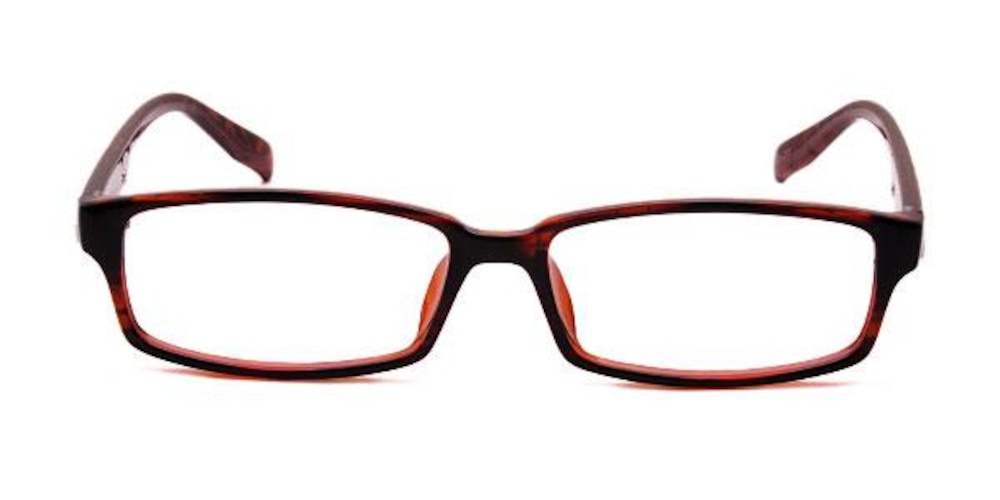 Gingras Black/Brown Rectangle Plastic Eyeglasses