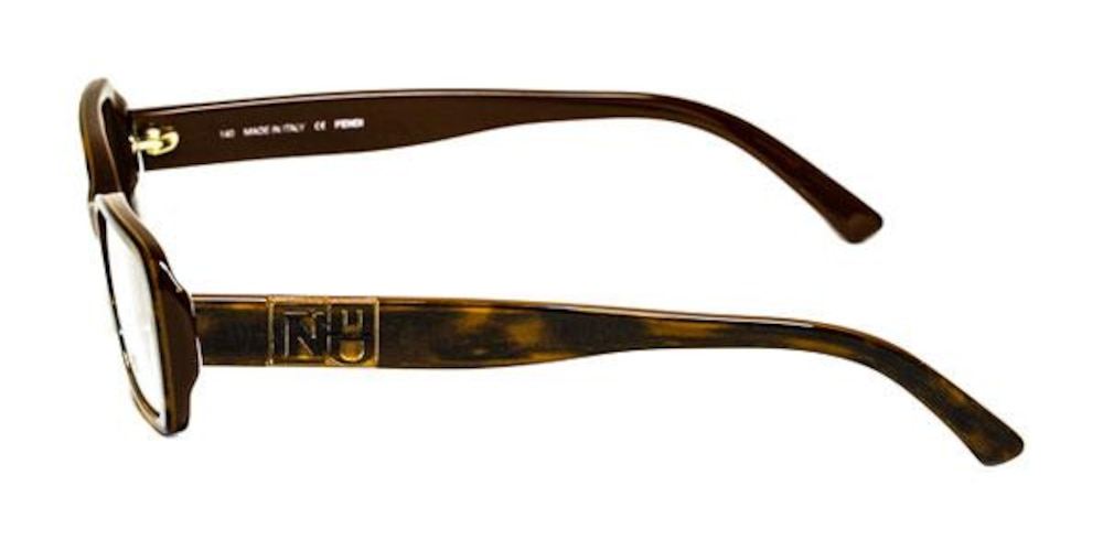 Fendi 768 BROWN STRIPPED BLACK Rectangle Acetate Eyeglasses