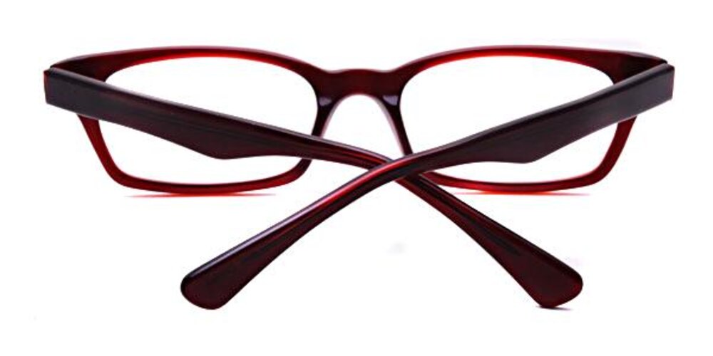 Daesch Solid Brown Rectangle Acetate Eyeglasses