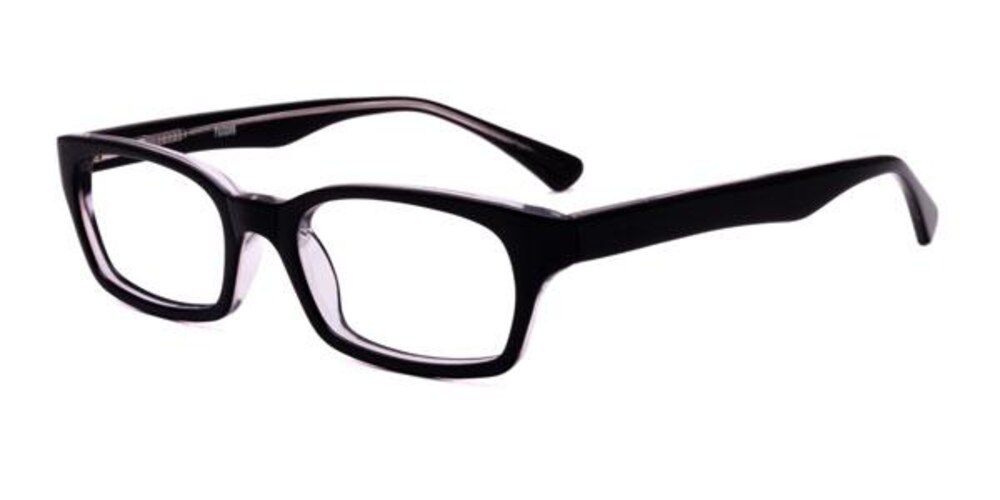 Daesch Black Rectangle Acetate Eyeglasses