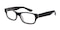 Duncan Black/Crystal Rectangle Acetate Eyeglasses