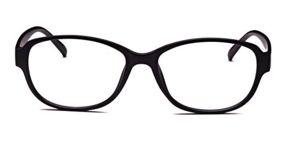 Cole MBlack Oval Plastic Eyeglasses