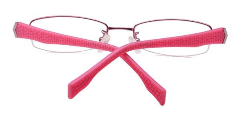 Connie Pink Oval Metal Eyeglasses