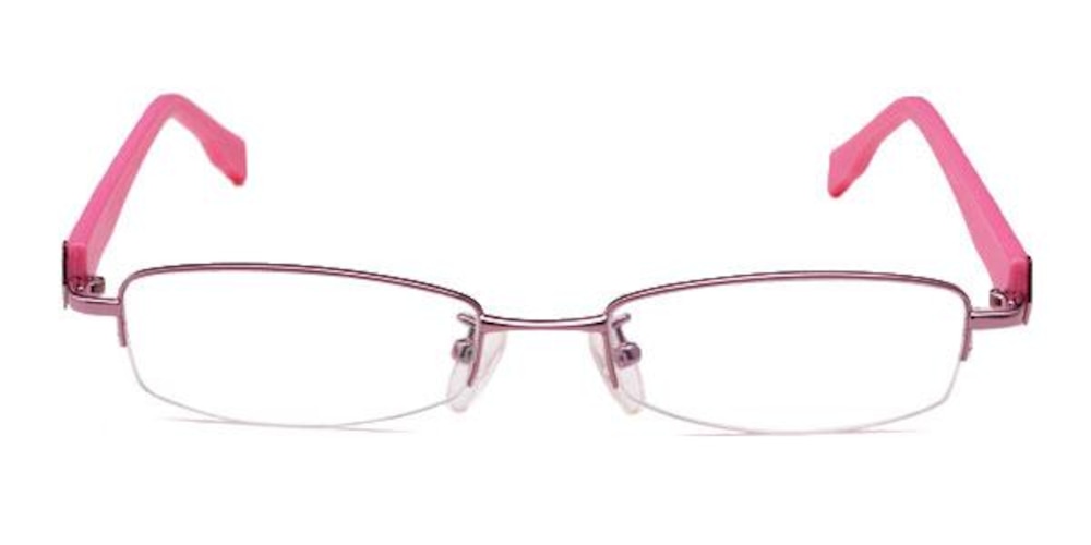 Connie Pink Oval Metal Eyeglasses