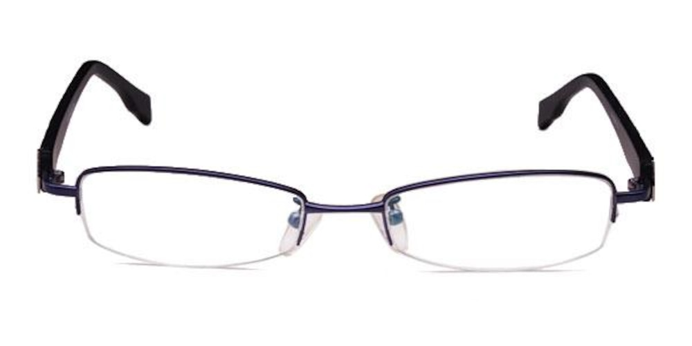 Connie Blue Oval Metal Eyeglasses