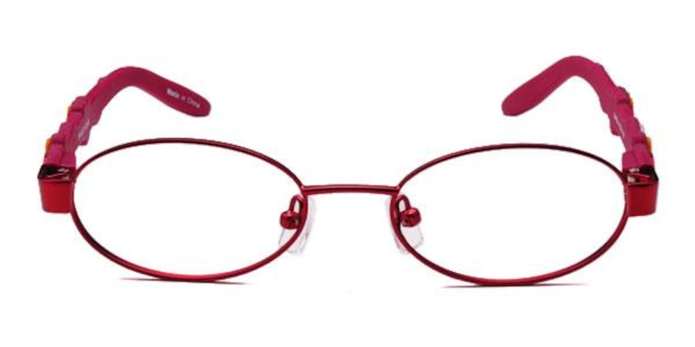 Holt Burgundy Oval Metal Eyeglasses