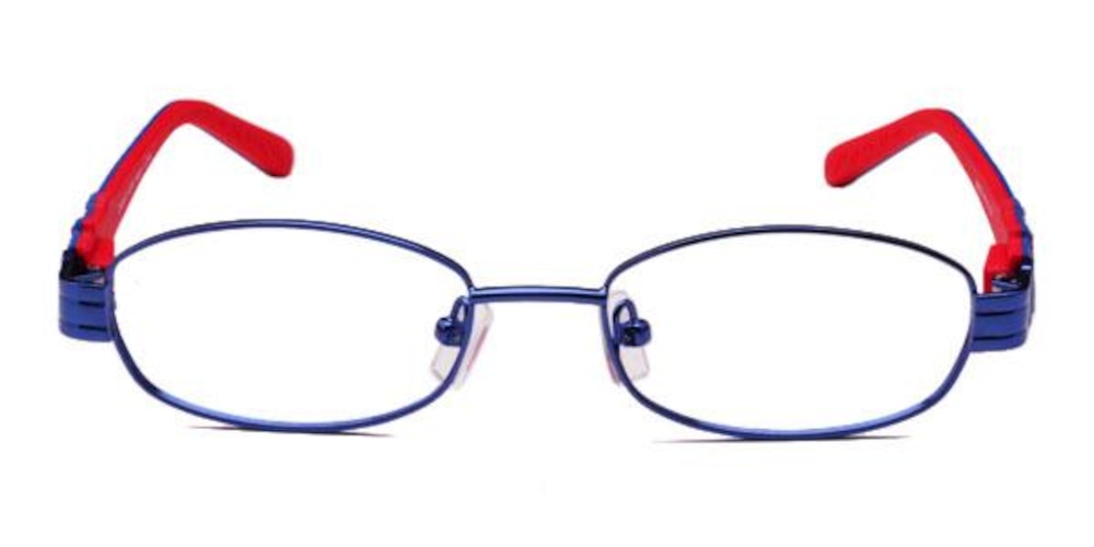 Stephen Blue Oval Metal Eyeglasses