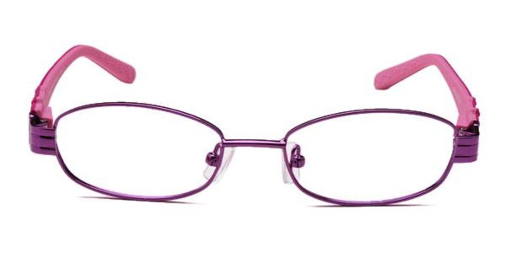 Stephen Purple Oval Metal Eyeglasses