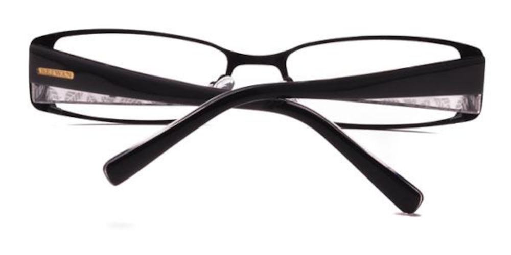 George Black Rectangle Metal Eyeglasses