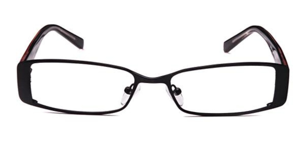 George Black Rectangle Metal Eyeglasses