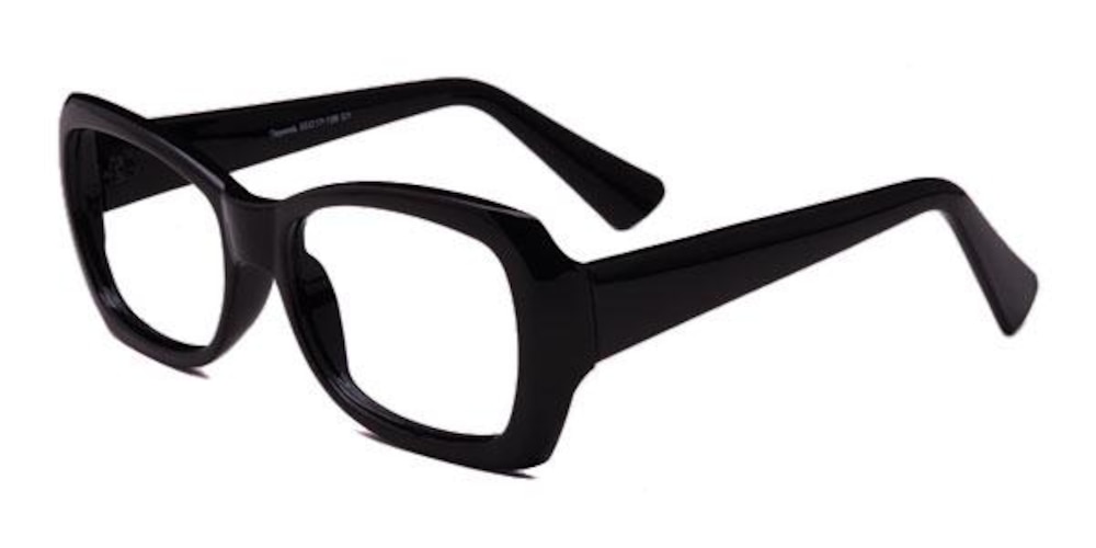 Sherry Black Classic Wayframe Plastic Eyeglasses