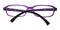Versailles Purple Rectangle Plastic Eyeglasses