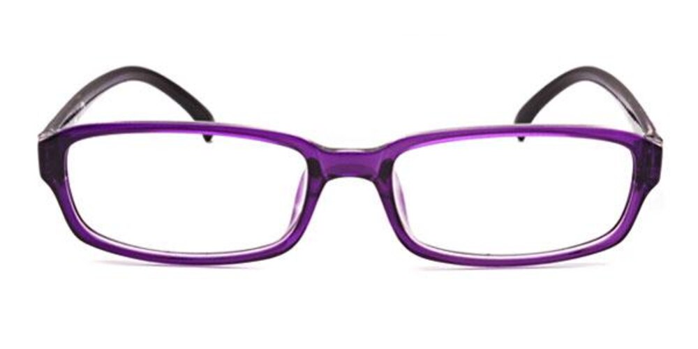 Versailles Purple Rectangle Plastic Eyeglasses