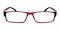 Creteil Burgundy Rectangle Plastic Eyeglasses