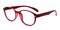 Mendenhall Red Round Plastic Eyeglasses