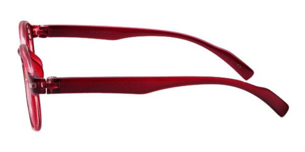 Mendenhall Red Round Plastic Eyeglasses