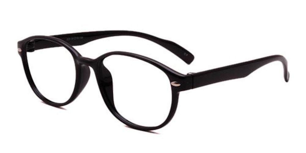 Mendenhall Black Round Plastic Eyeglasses