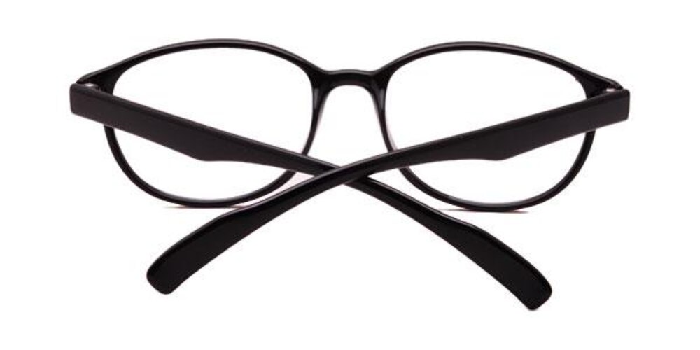 Mendenhall Black Round Plastic Eyeglasses