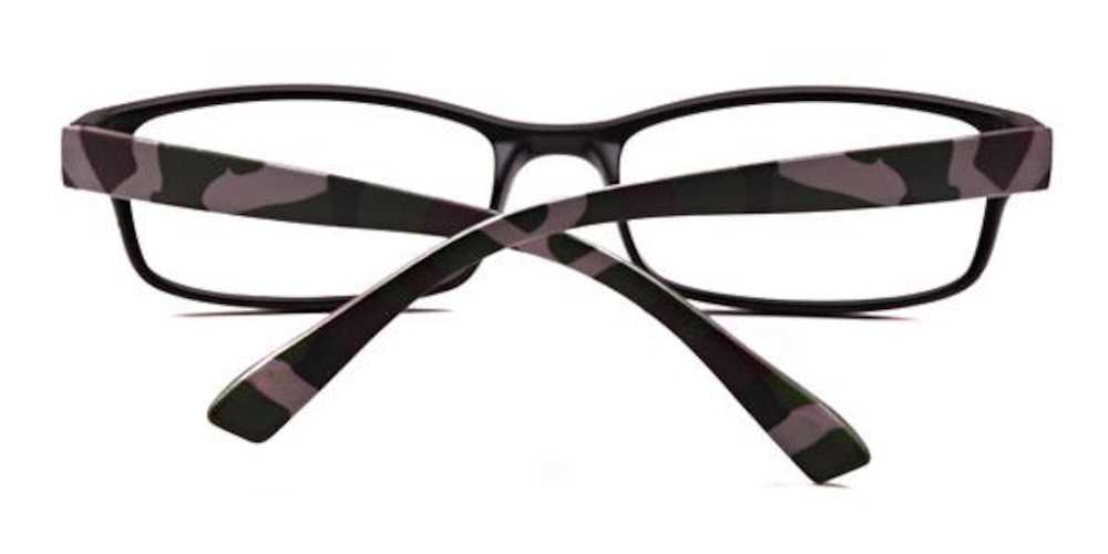 Hanna Mblack/camo Rectangle Plastic Eyeglasses