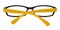 Charles Black/Yellow Rectangle Plastic Eyeglasses