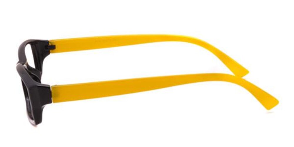 Charles Black/Yellow Rectangle Plastic Eyeglasses