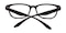Tefft Black/Pattern Classic Wayframe Plastic Eyeglasses