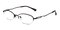 Johnson Black Oval Titanium Eyeglasses