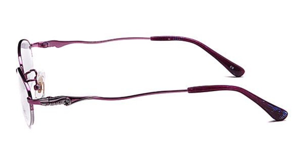 Johnson Purple Oval Titanium Eyeglasses