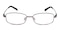 Chris Silver Oval Eyeglasses
