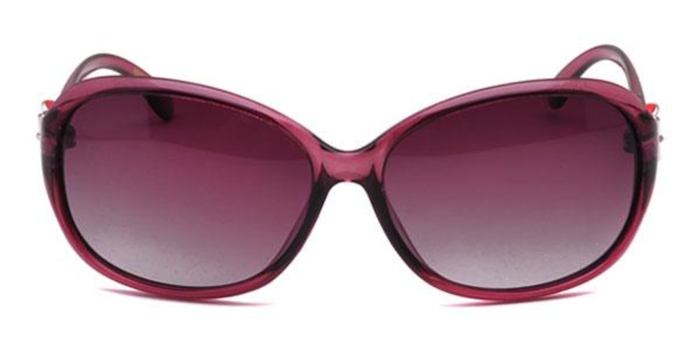 Lisa Purple Round Plastic Sunglasses
