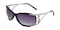 Teri Black/White Oval Acetate Sunglasses