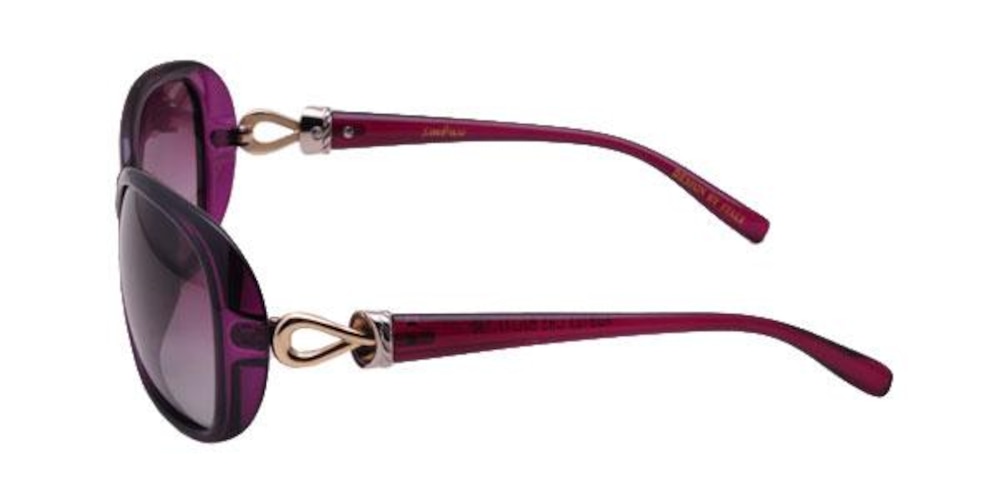Sweatt Purple Oval Plastic Sunglasses