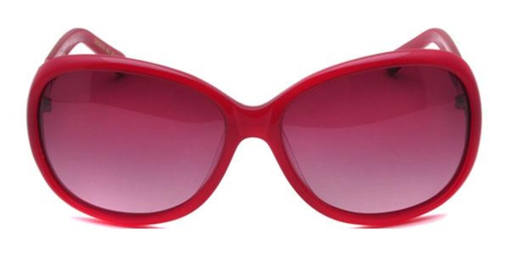 Williams Red Round Acetate Sunglasses