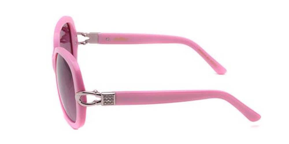 Segraves Pink Round Acetate Sunglasses