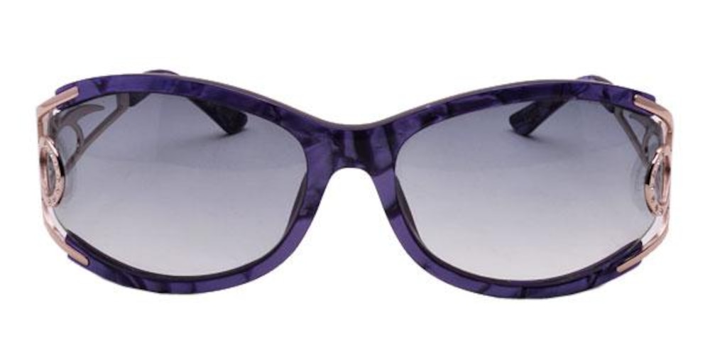 Fleischmann Purple Oval Acetate Sunglasses
