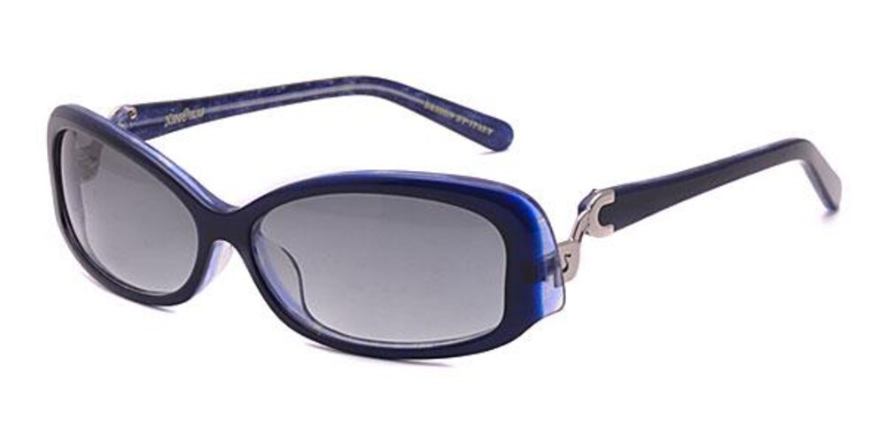 Teresa Blue Oval Acetate Sunglasses