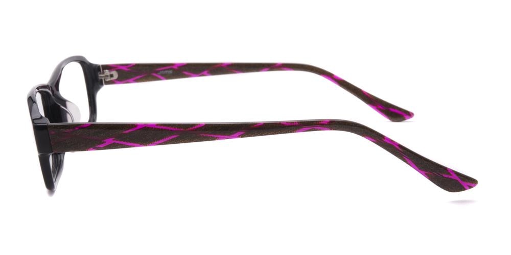 Yecenia Black/Purple Rectangle Acetate Eyeglasses