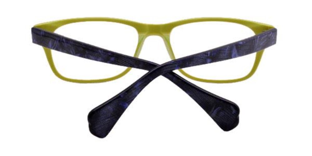 Gray Purple/Orange Round Acetate Eyeglasses