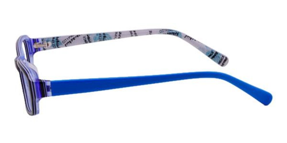 Wendi Black/Blue Rectangle Acetate Eyeglasses