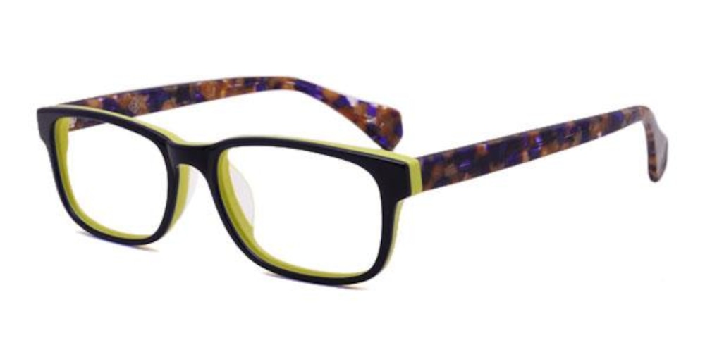 Ternullo Blue/Yellow Classic Wayframe Acetate Eyeglasses
