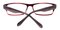 Arvin Black/Burgundy Rectangle Acetate Eyeglasses