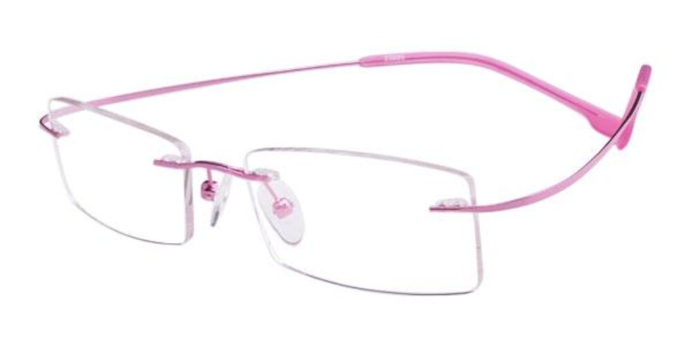 Montpellier Pink Rectangle Metal Eyeglasses