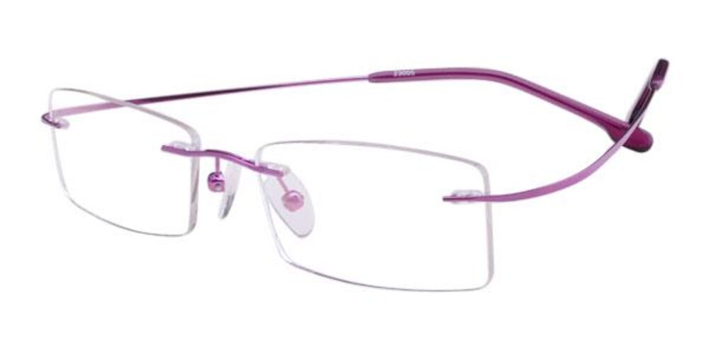 Montpellier Purple Rectangle Metal Eyeglasses