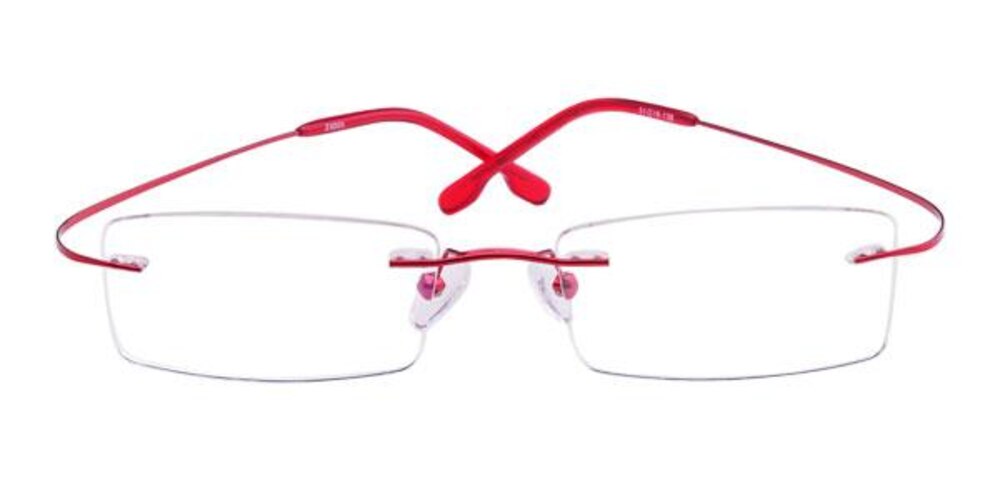 Montpellier Red Rectangle Metal Eyeglasses
