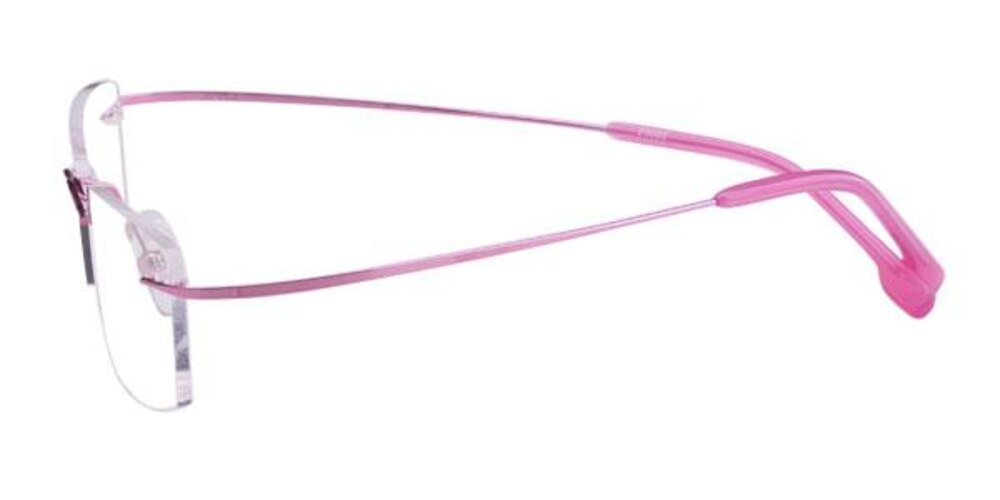 Reims Pink Rectangle Metal Eyeglasses