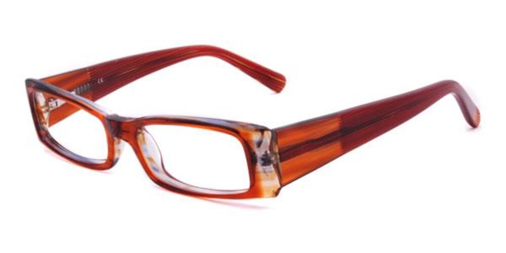 2092 Brown Rectangle Acetate Eyeglasses