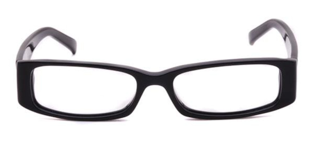 2067 Black Rectangle Acetate Eyeglasses