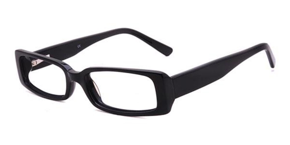 2063 Black Rectangle Acetate Eyeglasses